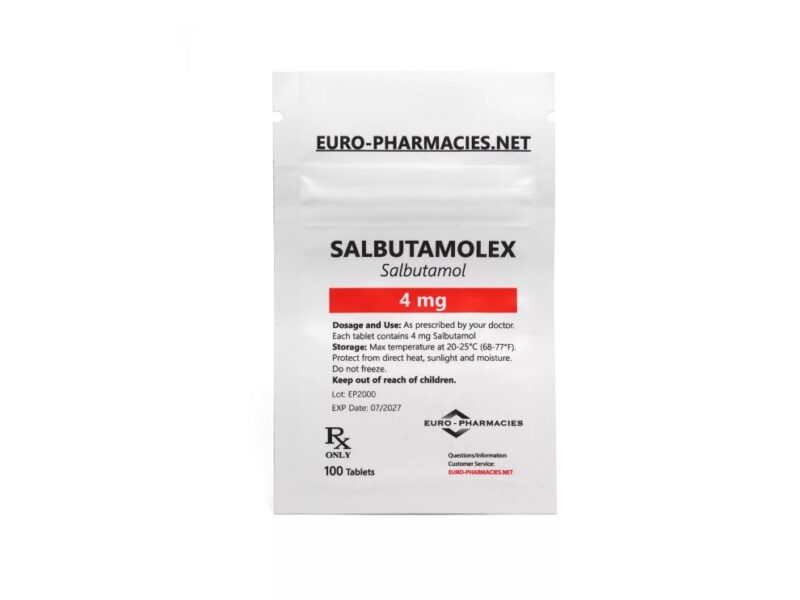 Euro Pharmacies Salbutamolex (salbutamol) – 4mg/tab – 100 tab/bag